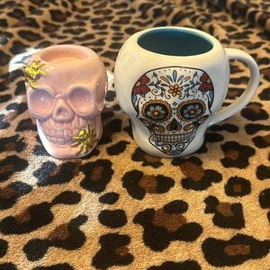 Day Of The Dead Coffee Mug   Skull Tealight Holder